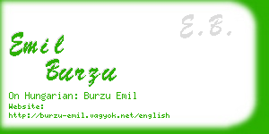 emil burzu business card